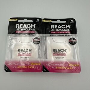 Reach UltraClean Gentle Gum Care Cinnamon Mint 50 Yd Soft‎ Woven Set of 2